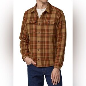 Patagonia Fjord Loft Shirt Forested Nest Brown Organic Cotton Flannel XXL NWT